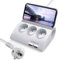 EXTRASTAR Regleta con 5 Enchufes y 2 Puertos USB e Interruptor, Cable de Alimentación de 1,5 Metros, con Enchufe de Eléctricas y Protección para niños Europe, Blanco, 3680W 230V 16A