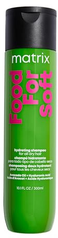 MATRIX Food For Soft Shampoo For Dry and Brittle Hair - Moisturizes and Hydrates, Softens and Smooths, With Avocado Oil & Hyaluronic Acid, Vegan, For All Hair Types, 10.1 Fl oz