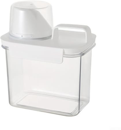 Zoegneer Waschmittel-Aufbewahrungsbox, doppelseitig, Schnapp-Waschmittel-Aufbewahrungsbehälter, geeignet für Badezimmer zu Hause (1100 ml)