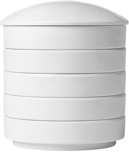 LALAFINA Ceramic Ink Dish 5-Layer Stackable Watercolor Pigment Tray Porcelain Paint Trays for Ink Gouache and Acrylic Mixing Easy to Clean for Artists Students and Kids