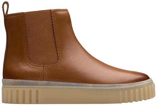 Clarks Premium Mayhill Top Chelsea Boot für Damen, hellbraunes Leder, Größe 39, braun (tan), 39.5 EU