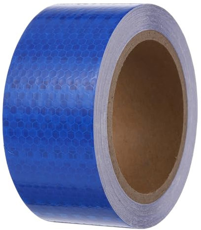 QUARKZMAN Reflektierendes Band, 50mm x 10 Meter, 32,8ft wasserdichtes Warnband für Fahrräder, Wohnmobile und Bootsmarkierungen, Blau, 1 Rolle