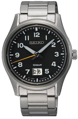 Seiko Herren-Uhr Quarz mit Edelstahlband SUR569P1