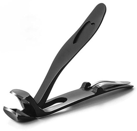 UILYNIU Coupe Ongle, Coupe Ongles à tête Inclinée pour Personnes âgées, Grand Coupe Ongles avec Attrape Ongles, Pince Coupe Ongle Pied, Coupe Ongles Professionnel pour Hommes et Femmes (Noir)