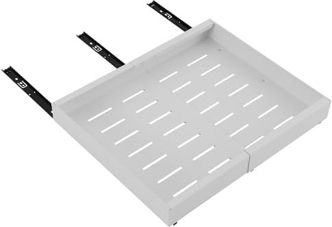 Alnemy Teleskopschublade, Schublade KüChe, KüChenschrank Organizer für KüChenschräNke, Schubladen Organizer,Erforderlich KüChenschublade,Produktlänge 32-52cm (Weiß)