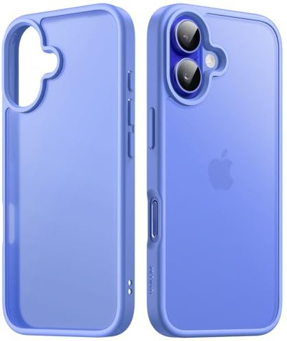 JETech Matte Hülle für iPhone 16, Ultramarin Rückseite | Robuster Schutz, Matte Rückseite, Anti-Fingerabdruck, Stoßfestes Design