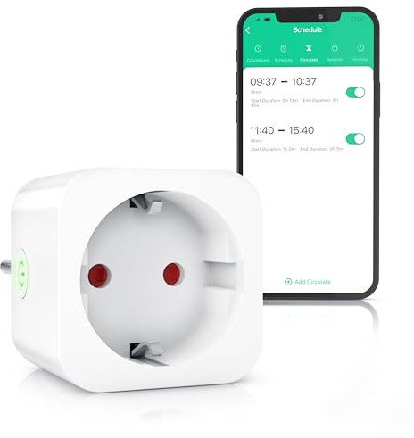CSL - WLAN Steckdose - Smart Life - WiFi Fernsteuerung per Smart life App – Sprachsteuerung Alexa Google Home - Tuya Smart - Countdown Timer, Ein- und Ausschalttimer, Intervallmodus, Zeitschaltuhr