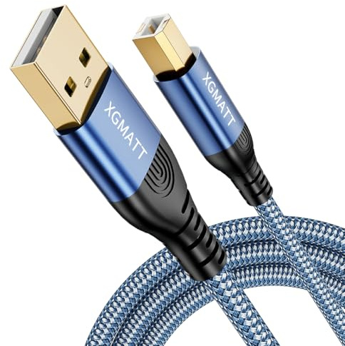 XGMATT USB Druckerkabel 8M,USB 2.0 Typ B Kabel,Hochgeschwindigkeits-Scanner