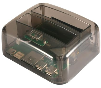 HOMSFOU Lector Disco Duro Base Disco Duro Dual Transparente Enchufe Europeo Plug and Play