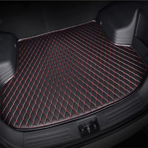 YDLYDL Auto Kofferraummatte für Ford Mondeo 2007-2014, Cargo Carpet Kofferraumwanne Kofferraummatte rutschfest Schutzmatte,Black-red
