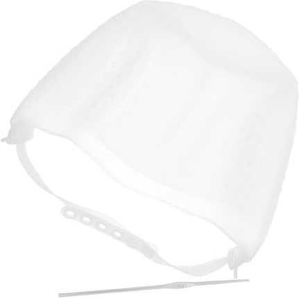 SMASOLO Cuffia Per Schiariture in Silicone Flessibile Con Uncino e Ago Riutilizzabile Per Tintura Capelli Cappello Evidenziatore Per Parrucchieri e Uso Domestico Adatta Tutte Le Teste