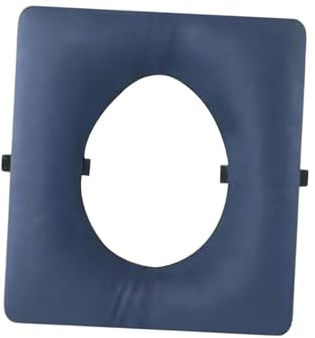 Oshhni Cojín para Asiento de Inodoro Repuesto Portátil Funda Acolchada Almohadilla Suave para Baño con Correas de Fijación Adecuado para Camping Y Adultos, agujero redondo