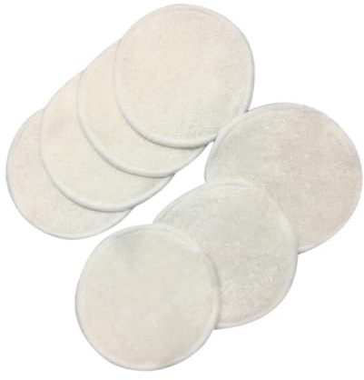 DECORNIJIA 10 Stück Teiliges Bambusfaser Abschminkpads Wiederverwendbar Sanfte Reinigungspads für Empfindliche Haut Make up Entferner Tücher für Augen Gesichtsreinigung Geeignet