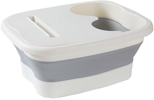 ZAYIUKI Baignoire pliable pour les pieds avec nœuds de massage Design pliable pour économiser de l'espace et se détendre en profondeur Capacité de poids élevée