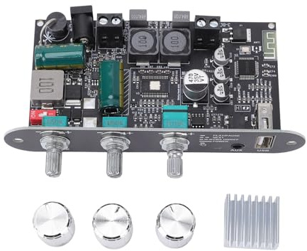 Spacnana DC 9-24V Amplifier Board 100W Mono, TPA3116D2 Amplifier Module with Stereo Pairing for DIYs Speaker System Home Theater Projects