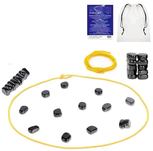 Juego de Mesa Ajedrez Magnético, Ajedrez Magnético (20 imanes) + 1* Bolsa + 1*Cuerda - Juegos de Mesa Imanes, Tablero de Ajedrezs Portátil para Familiares y Amigos Fiesta Viaje Acampar