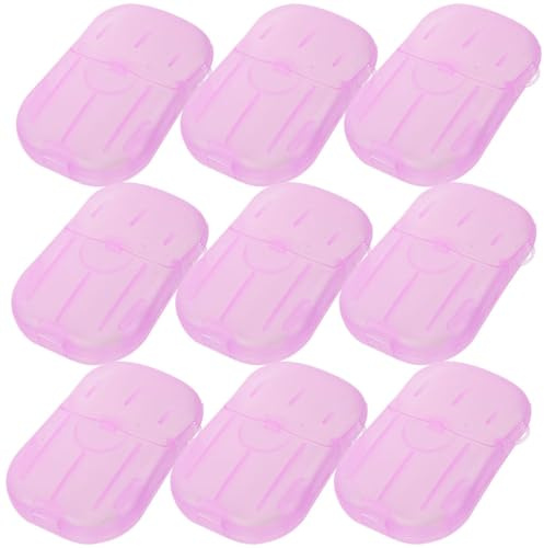 Uonlytech Hojas de Jabón de Viaje Caja Portátil, 15 Cajas de 20 Piezas Cada, Jabón en Láminas Desechable para Camping, Lavado de Manos, Uso Infantil y Actividades al Aire Libre