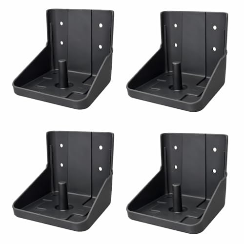 imima 4er Set Premium Lecksteinhalter anthrazit für Pferde, Schafe und Rinder – Flexibel montierbar für runde & eckige Salz- und Minerallecksteine von 3kg bis 10kg