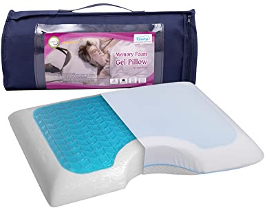 COMFYT Side Sleeper Pillow - Cervical Cooling Pillow, Gel Memory Foam Shoulder Bed Pillows Orthopedic Supports Posture Neck for Back Stomach Sleepers
