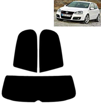 Tintcom.com Passgenaue Tönungsfolie für Golf V 3-Türen 2003-2007 Heck/Seitenscheiben (20% Schwarz)