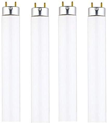 Dysmio F25T8 25-Watt 36-inch Tube Light Bulb, 6500K, 2150 Lumen, Daylight, G13 Medium Bi-Pin Base T8 Fluorescent Light Bulb - Pack of 4