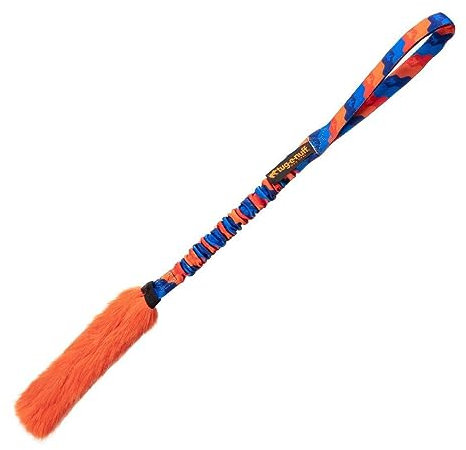 Tug-E-Nuff Bright Fauxtastic Durable Bungee Tug Toy for Dogs | For Interactive Dog Training & Dogs of all Ages | Artificial Fur Bungee Tug Toy | Made of Faux Fur | 3 Colour Patterns | Size 22.5 inches