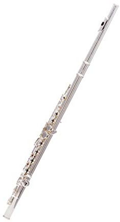 Querflöte 16 Löcher C Schlüsselflöte Cupronickel Versilbert Mit Gepolsterter Tasche (Color : 02)