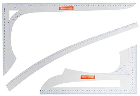 Handmade Taylor Kurvenlineale/Reverswinkel 3er Set Schneiderlineal Taylor Ruler french curve