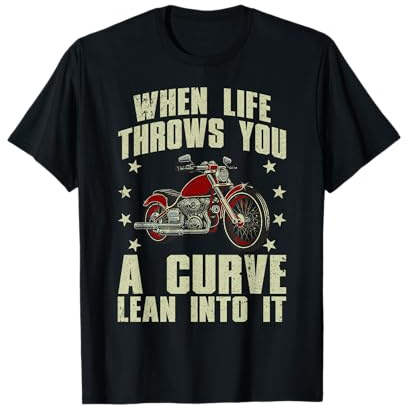 Funny Motorcycle Racer Design for Men Women Motorcycle Lover T-Shirt Small