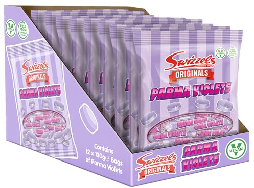 Swizzels Original Parma Violets, individually Wrapped Sweets For Parties & Bulk Buy, 12x130G