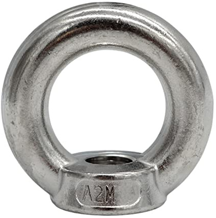EZOTec - 1 Stück Ringmutter M12 ähnl. DIN 582 - Edelstahl V2A A2 -Ösenmutter Augen-Mutter (gegossen, poliert)