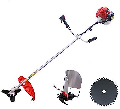 Decespugliatore da giardino a benzina da 52 cc, kit per tagliabordi, 1,75 KW per impieghi gravosi a benzina per erba, riso, raccolto di grano, decespugliatore, tagliabordi, attrezzi da giardino