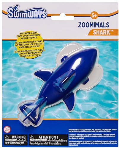 Swim Ways Zoomimals Hai-Spielzeug, Kinder-Poolzubehör & Schwimmbad-Spielzeug, Pool-Tauchspielzeug & Torpedo-Pool-Spielzeug für Kinder ab 5 Jahren