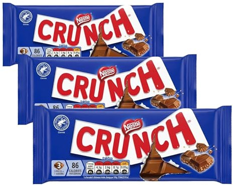 Nestlé Crunch - Chocolat au Lait et aux Céréales - 2 tablettes de 100g (Lot de 3)