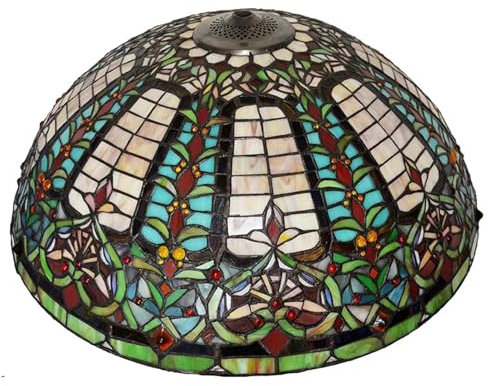 BOTOWI Tiffany Lamp Shade Replacement Only 22 Inch Wide Victorian Style Handmade Stained Glass Lampshade Vintage Baroque Light Cove, Accessoriesfor Table Lamp, Floor Lamp, Pendant Light