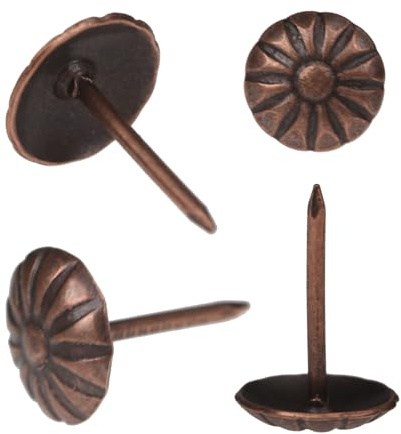 Upholstery Tacks for Furniture Vintage Upholstery Nails Tacks for Decorative 100Pcs Furniture Sofa Thumb Nails Pins Assortment Kit 7/16 Head Diameter Upholstery Nails Decorative Tacks for Furniture