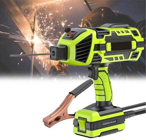 Kindevieft Electric Handheld Welder, Portable Stick Welder Machine, IGBT Inverter Hand Held Welding Machine, Mini ARC Welder with Hot Start, Arc force, Anti-Stick,Green