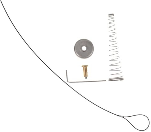POPETPOP Torriegel Seilzug Satz Edelstahl Gefederter Zauntorzug mit Wetterfester Pulverbeschichtung 1 Satz Seiltoröffner für Holztor Metalltor Zauntor Passend für Türdicke 2-6 Zoll
