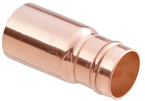 Pack of 5-15mm x 10mm Solder Ring Long Fitting Reducer (Known as 15mm to 10mm Reducer for Radiator Valve / 15 to 10mm Radiator Valve Reducer Also Available in 15mm x 8mm)