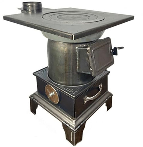 Wood Burning Stove,Camp Stoves Wood Burning Stove, Pure Cast Iron Fire, Wood Burning Camp Heater, Firewood Furnace, Multi Fuel Stove, Heating and Cooking, Home Heating, Warming