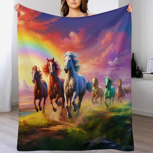 Pferd Decke Flauschige Decke Fleecedecke Weich Und Warm Als Sofadecke, Wohndecke Oder Tagesdecke, Decken Für Couch （140×180cm）