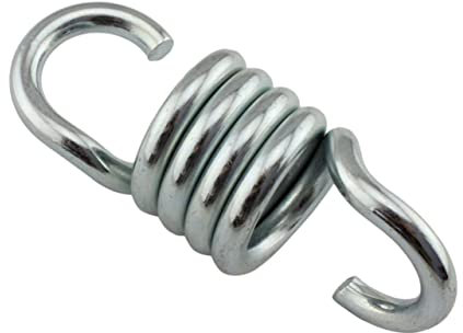 Happyyami molla della sedia rete per amaca all'aperto sedia a dondolo a forma di di fuori catena oscillante kit corda gancio soffitto calzante altalena primaverile amaca Silver