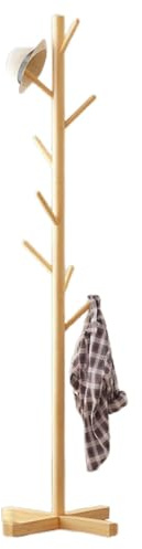 porte-manteau sur pied avec plusieurs crochets, porte-manteau en bois pour l'entrée, couloir ou chambre