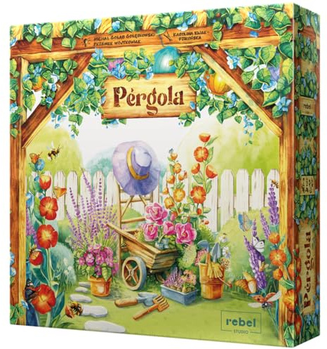 Asmodee - Pergola, Juego de Mesa con temática de jardinería, Juego de Estrategia de 1 a 4 Jugadores con Modo Solitario, para Adultos y niños a Partir de 10 años, de 45 a 60 Minutos, español