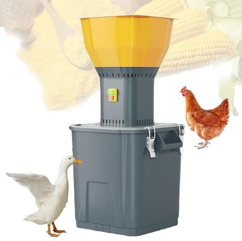 WUCIOA Molinillo de Grano eléctrico de 1300 W, 30 L, 45 L y 55 L, con 4 tamices y 3 Cuchillas, para Grano seco, para Trigo, maíz, Especias, piensos y Cereales(55L)