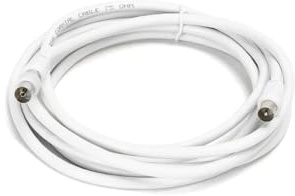 Cable coaxial TV RG6U 3m, conectores macho a macho + accesorios transmisión HD estable PVC ecológico