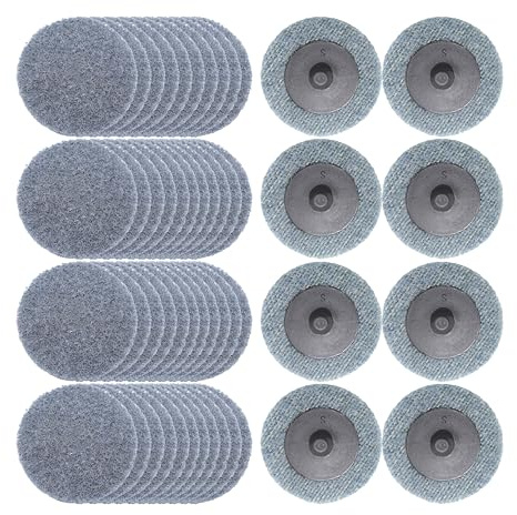 Merryland 50 Pcs Disques Abrasifs à Changement Rapide 50 mm Fin | 50mm Meuleuse À Rectifier, Disque de Conditionnement de Surface Rondelles En Non-Tissé Peinture Rouille Métal Acier DGTAA50C3