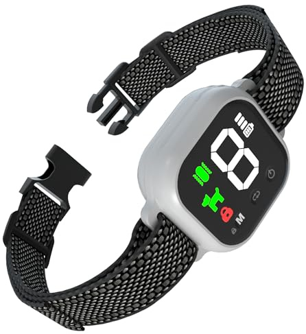 Meloive Collier Anti Aboiement Chien,Collier Anti-aboiement Intelligent,4 Modes Son/Vibration/Choc Statique,IP67 Étanche et Rechargeable pour Petit Gros Chien,Blanc