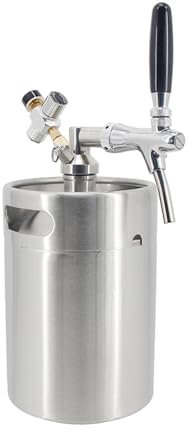 Equipos de elaboración de cerveza Sistema de grifo de barril pequeño de 2/4/5 l con control de flujo, grifo de pared simple for cerveza, sidra, bebidas carbonatadas Equipos de elaboración de cerveza(5