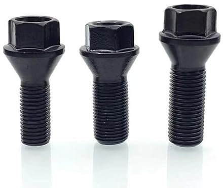 Tornillos Antirrobo Coche, Tuercas Ruedas Coche 4 tuercas de acero Uso apto para perno de bloqueo de rueda, color negro, M12 x 1,5, M14 x 1,25, M14 x 1,5, 36136781151, Uso apto para BMW X3, X5, E70, E